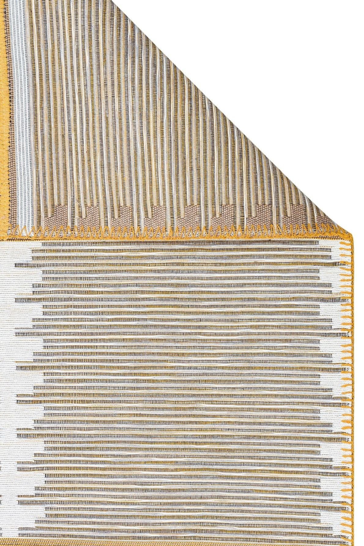 #Turkish_Carpets_Rugs# #Modern_Carpets# #Abrash_Carpets#Modern Kilims With Recycled Cotton Arc 01 White Yellow