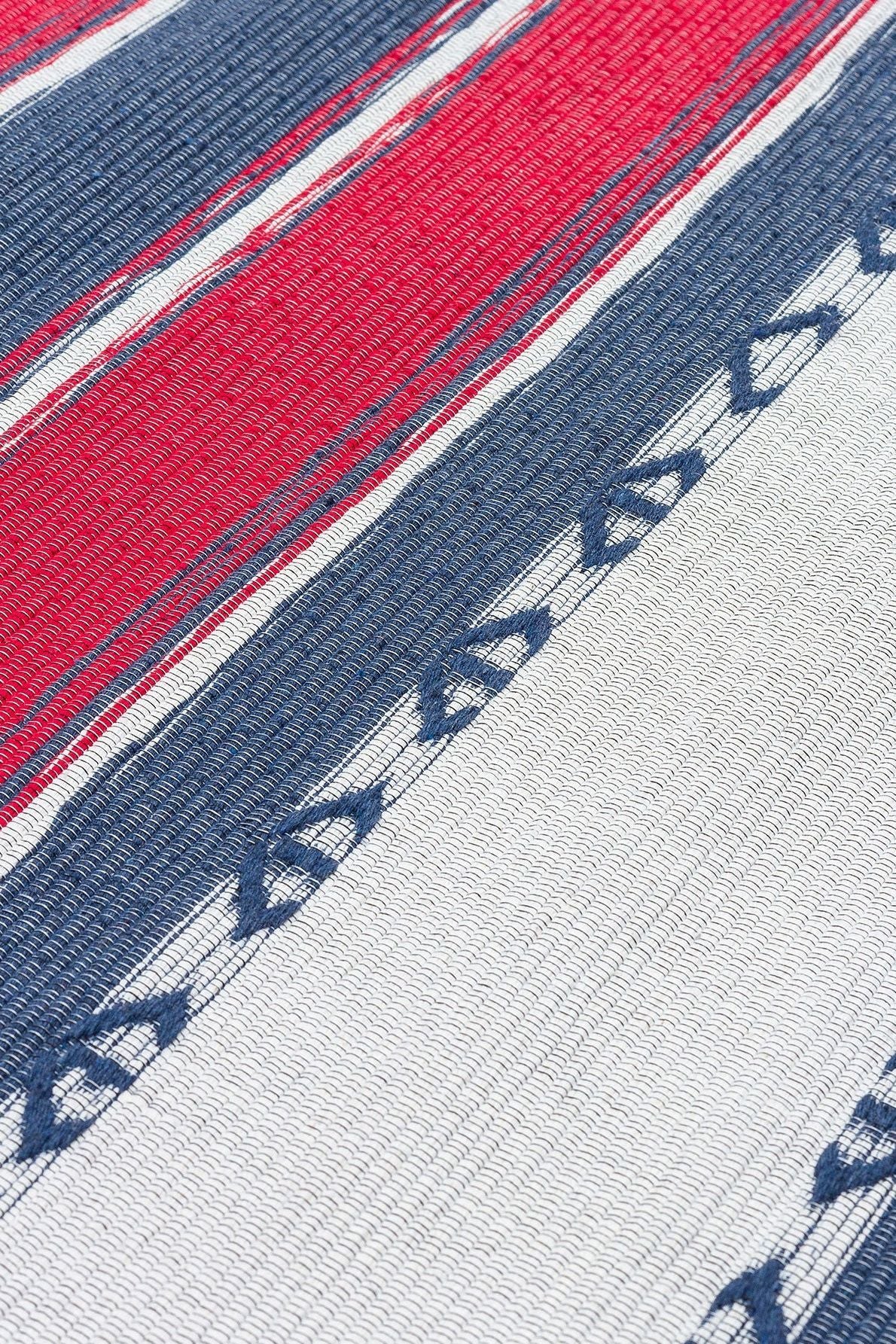 #Turkish_Carpets_Rugs# #Modern_Carpets# #Abrash_Carpets#Modern Kilims With Recycled Cotton Arc 05 Red Navy