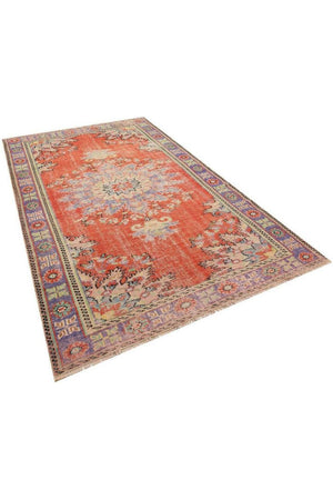 #Turkish_Carpets_Rugs# #Modern_Carpets# #Abrash_Carpets#8461 Handmade Over-Dyed Vintage Rug