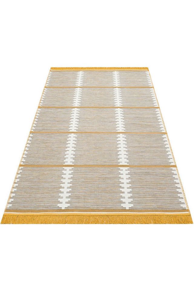 #Turkish_Carpets_Rugs# #Modern_Carpets# #Abrash_Carpets#Arc 01 White Yellow