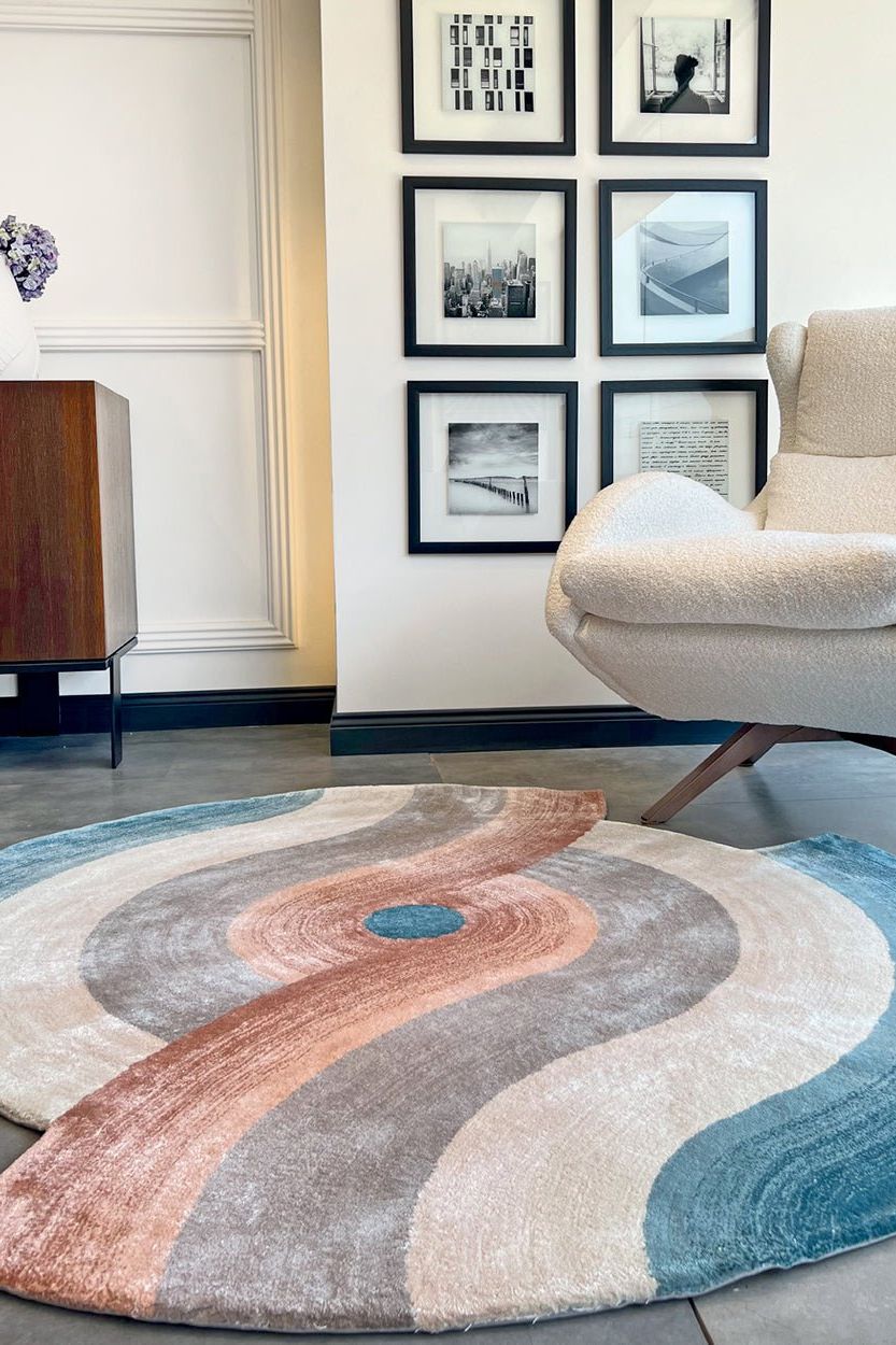 #Turkish_Carpets_Rugs# #Modern_Carpets# #Abrash_Carpets#Circle 004-N