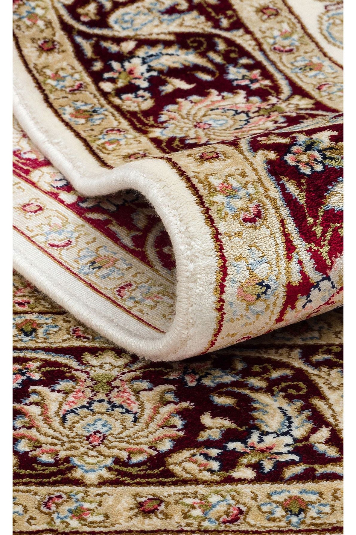 #Turkish_Carpets_Rugs# #Modern_Carpets# #Abrash_Carpets#Classic Patterned High Quality Closely Woven Prayer RugIsf Scd 01 Cream Red