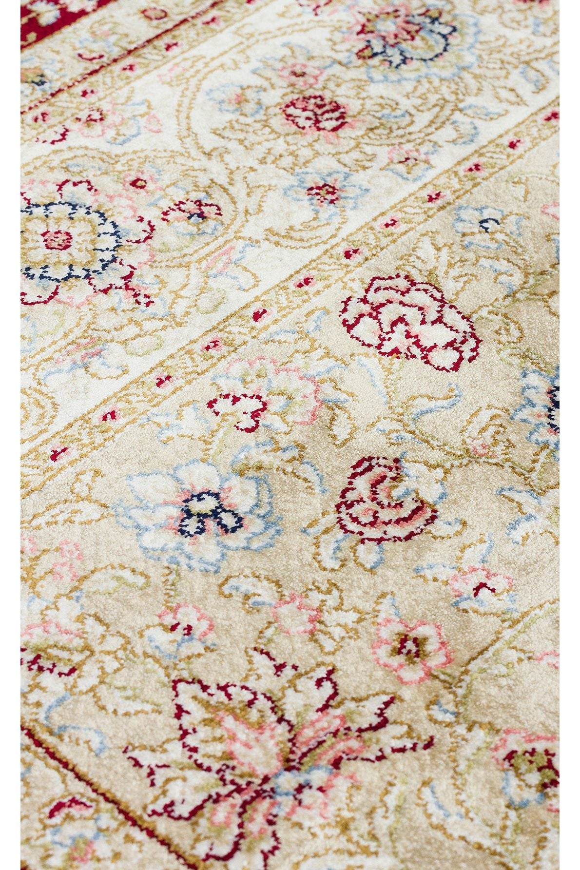 #Turkish_Carpets_Rugs# #Modern_Carpets# #Abrash_Carpets#Classic Patterned High Quality Closely Woven Prayer RugIsf Scd 01 Cream Red