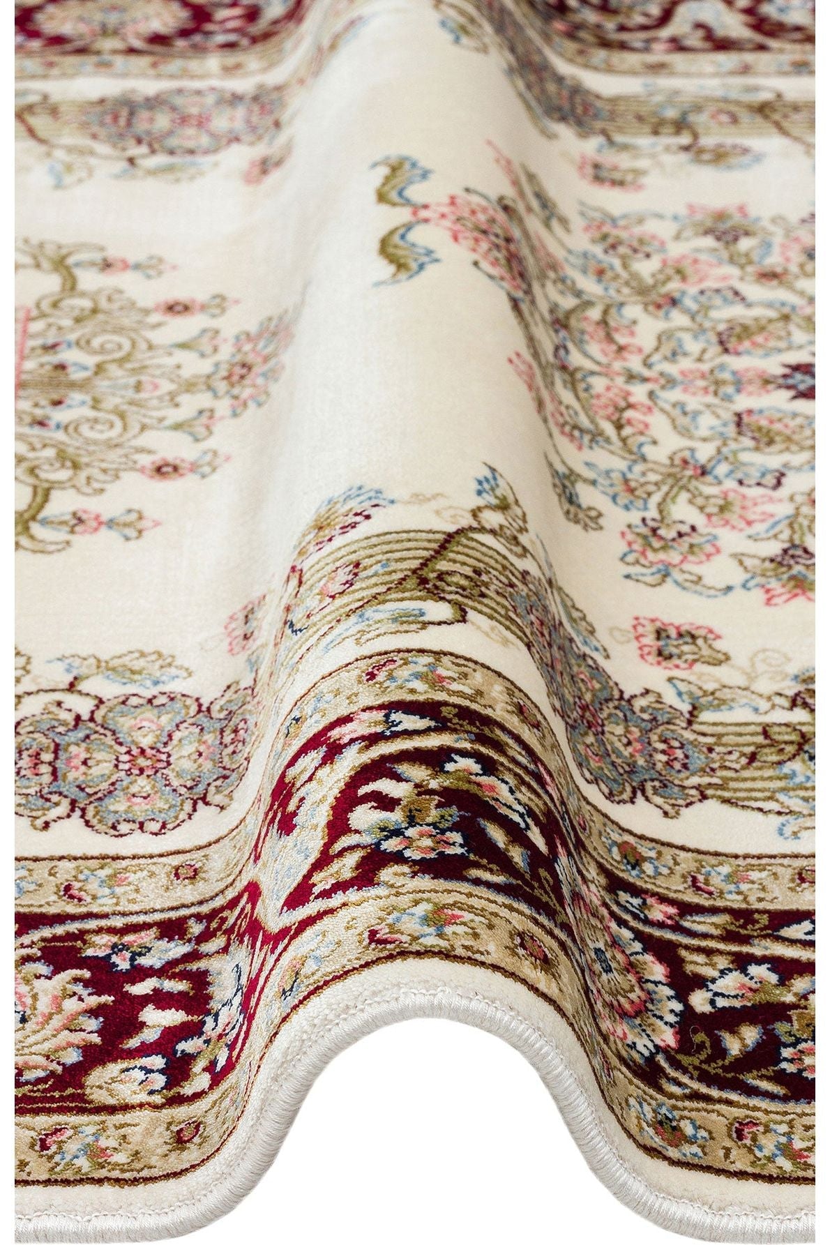 #Turkish_Carpets_Rugs# #Modern_Carpets# #Abrash_Carpets#Classic Patterned High Quality Closely Woven Prayer RugIsf Scd 01 Cream Red