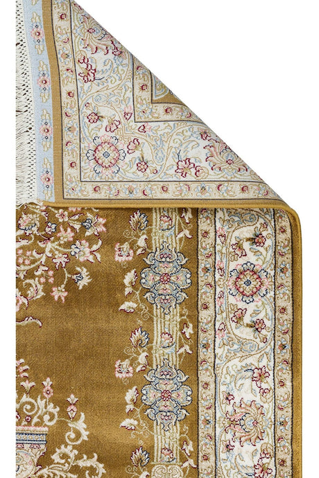 #Turkish_Carpets_Rugs# #Modern_Carpets# #Abrash_Carpets#Classic Patterned High Quality Closely Woven Prayer RugIsf Scd 01 Gold