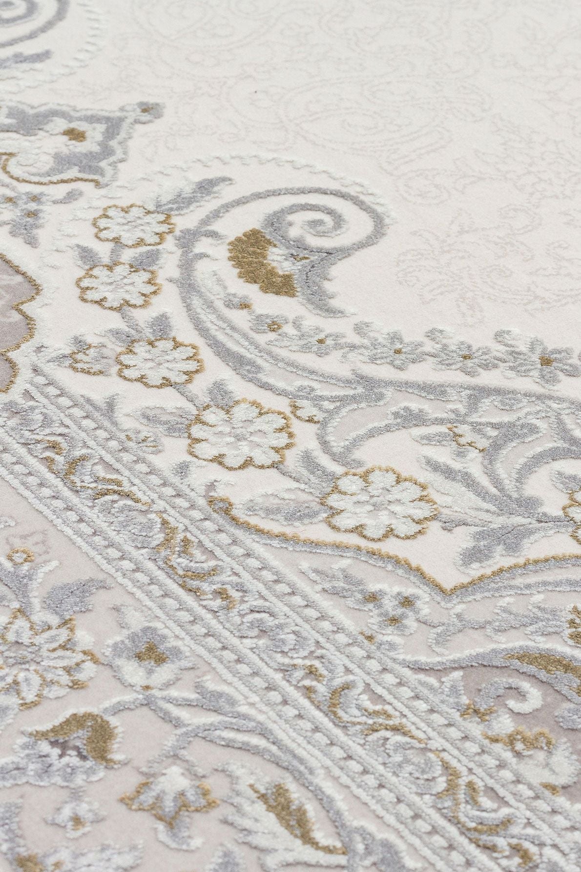 #Turkish_Carpets_Rugs# #Modern_Carpets# #Abrash_Carpets#High Density Woven Modern Made Carpet With Acrylic And ViscosePlm 01 Cream Grey