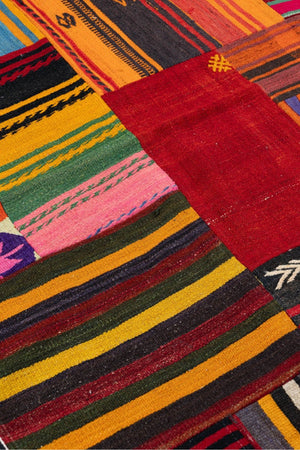 #Turkish_Carpets_Rugs# #Modern_Carpets# #Abrash_Carpets#Kilim-Patchwork-003-195X145