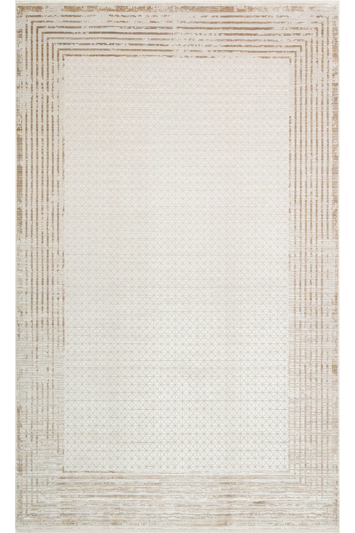 #Turkish_Carpets_Rugs# #Modern_Carpets# #Abrash_Carpets#Modern Rug With Viscose And Acrylic Mhl 01 Cream Gold