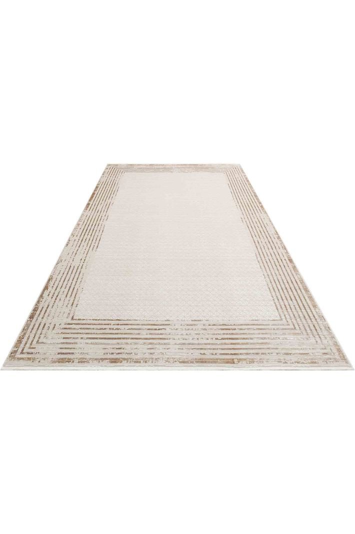 #Turkish_Carpets_Rugs# #Modern_Carpets# #Abrash_Carpets#Modern Rug With Viscose And Acrylic Mhl 01 Cream Gold