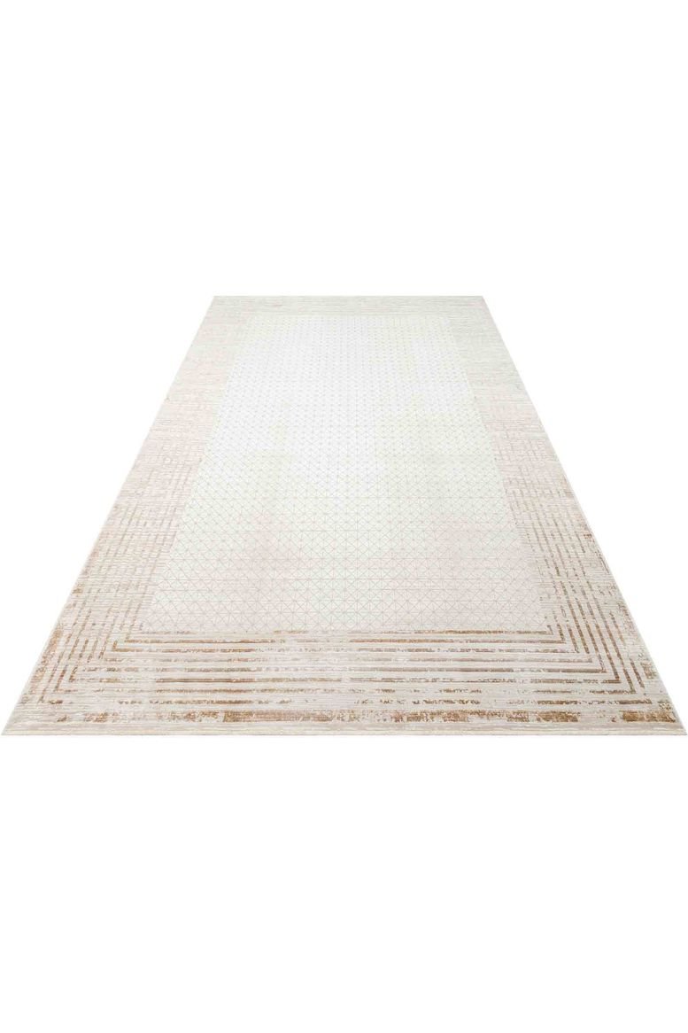 #Turkish_Carpets_Rugs# #Modern_Carpets# #Abrash_Carpets#Modern Rug With Viscose And Acrylic Mhl 01 Cream Gold