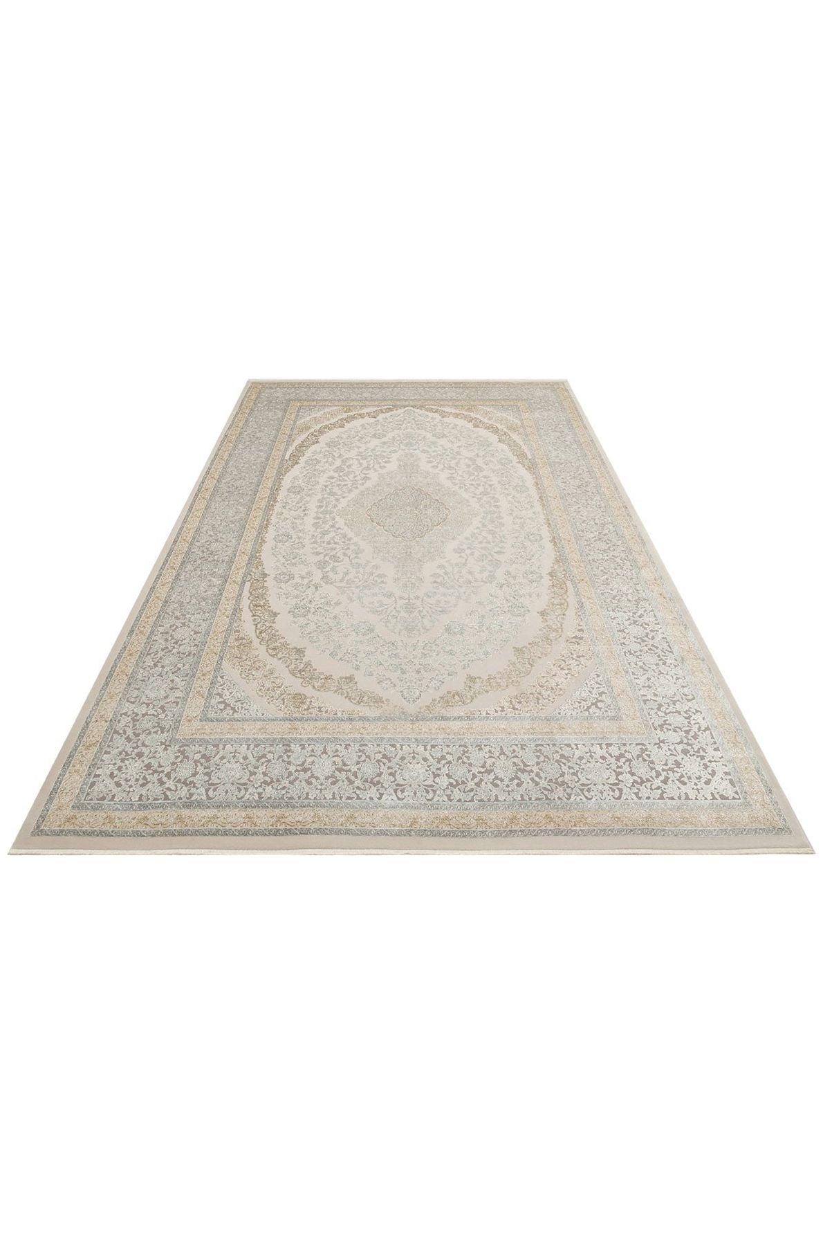 #Turkish_Carpets_Rugs# #Modern_Carpets# #Abrash_Carpets#Modern Rug With Viscose And Acrylic Mhl 08 Cream Grey