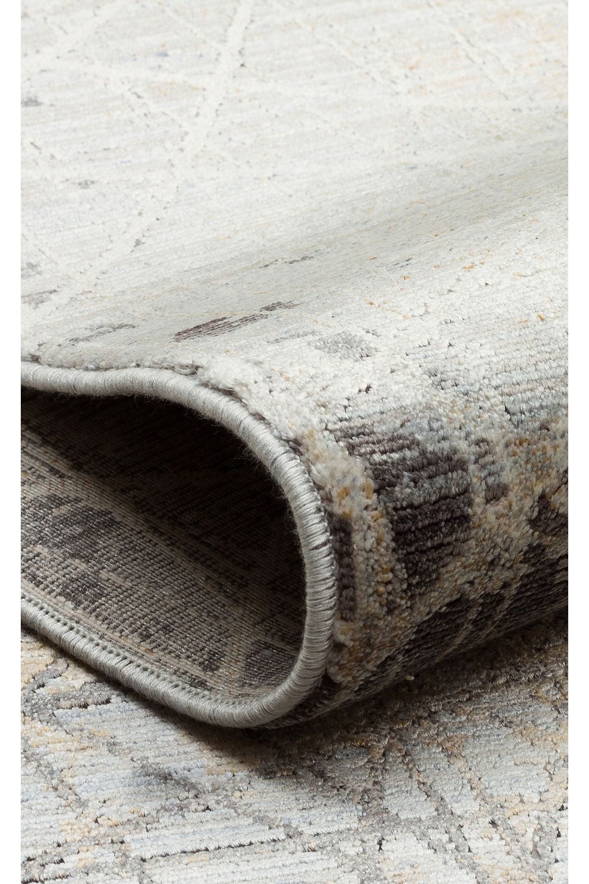 #Turkish_Carpets_Rugs# #Modern_Carpets# #Abrash_Carpets#Modern Rug With Viscose And Acrylic Mhl 09 Grey Gold