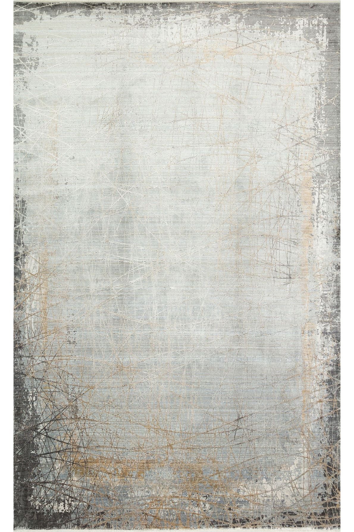 #Turkish_Carpets_Rugs# #Modern_Carpets# #Abrash_Carpets#Modern Rug With Viscose And Acrylic Mhl 09 Grey Gold