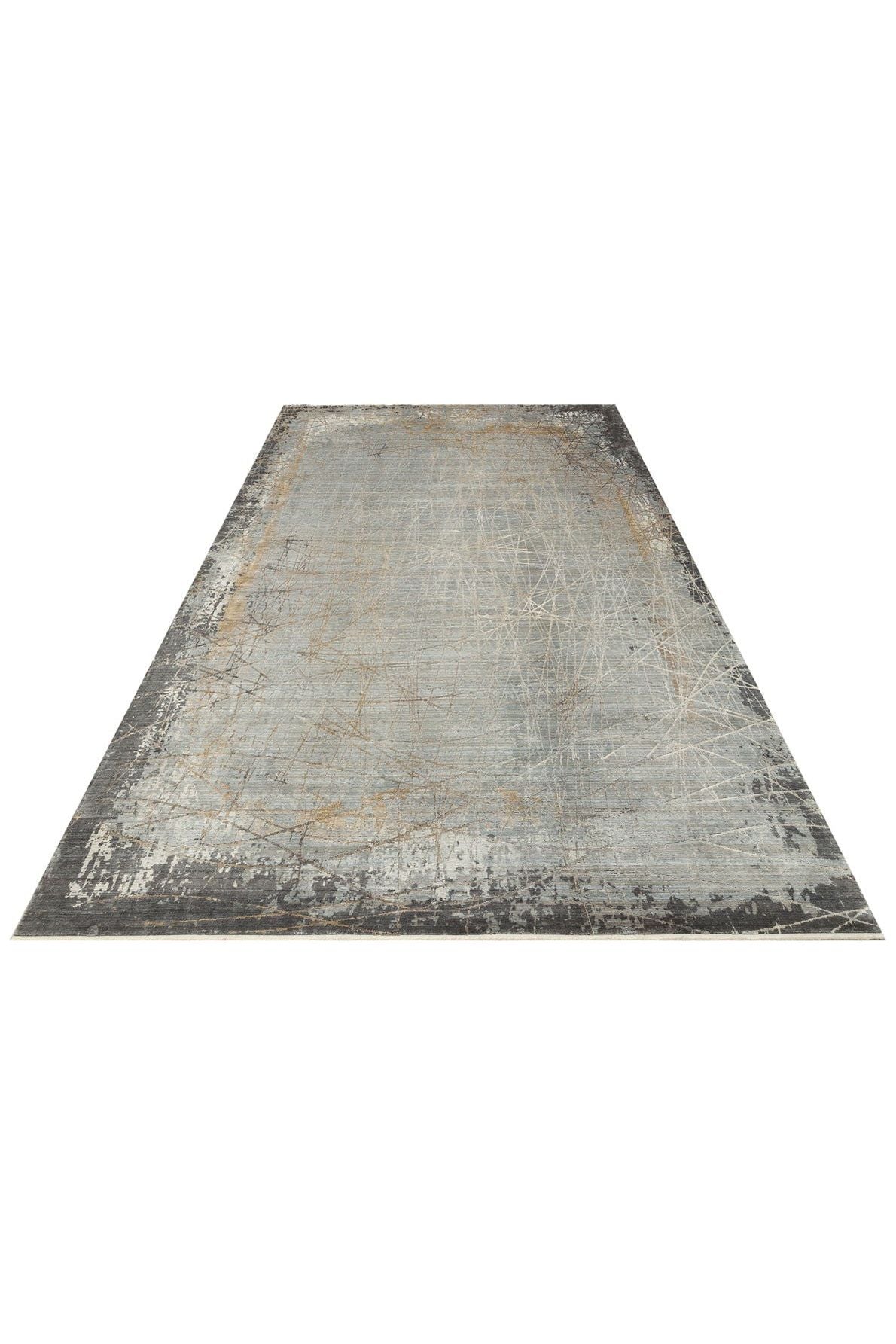 #Turkish_Carpets_Rugs# #Modern_Carpets# #Abrash_Carpets#Modern Rug With Viscose And Acrylic Mhl 09 Grey Gold