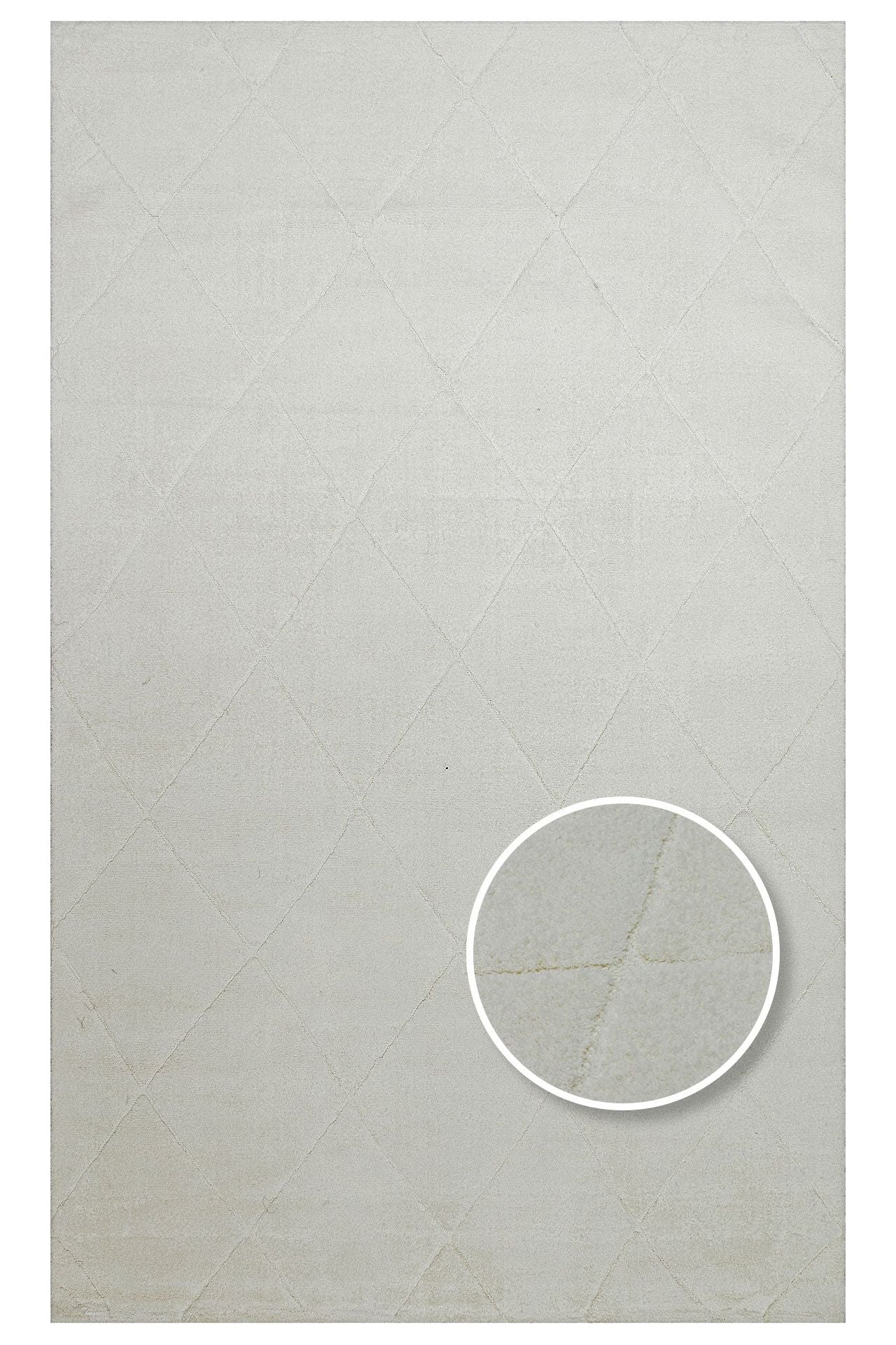 #Turkish_Carpets_Rugs# #Modern_Carpets# #Abrash_Carpets#Anti-Shed Machine Made Rugs With Cozy Texture Msr 03 White