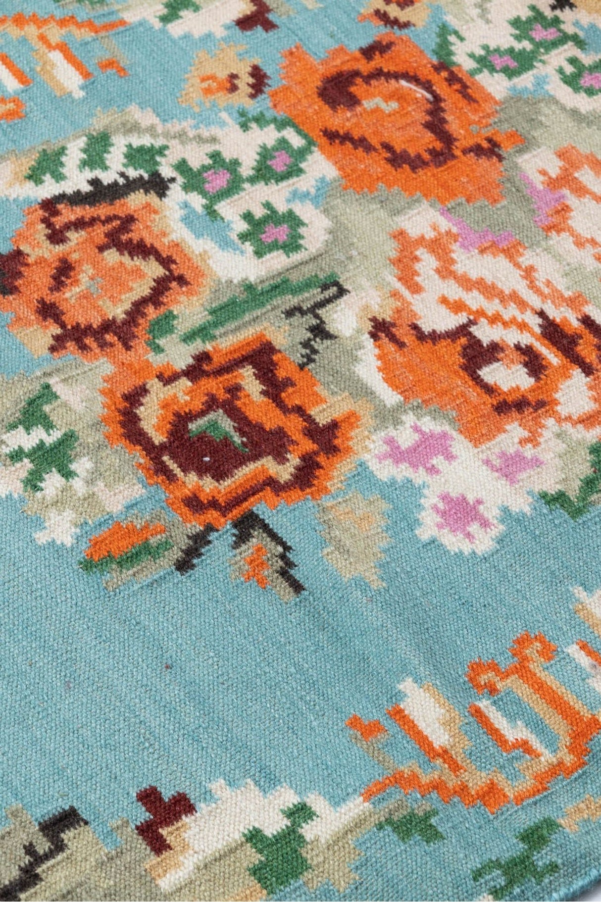 #Turkish_Carpets_Rugs# #Modern_Carpets# #Abrash_Carpets#Turquoise7242-80X200