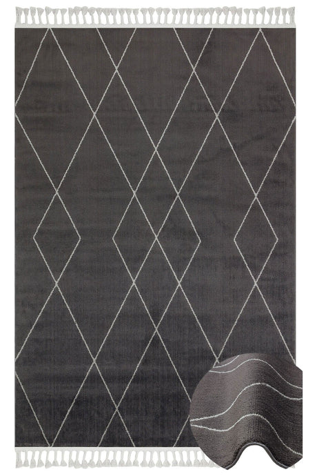 #Turkish_Carpets_Rugs# #Modern_Carpets# #Abrash_Carpets#Urb 02 Black Grey