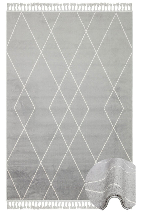 #Turkish_Carpets_Rugs# #Modern_Carpets# #Abrash_Carpets#Urb 02 Grey White