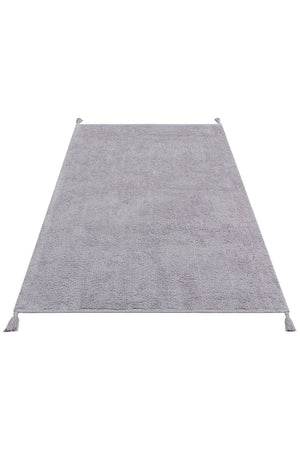 #Turkish_Carpets_Rugs# #Modern_Carpets# #Abrash_Carpets#Washable, Non-Slippary, Natural Baby Rugs With CottonCbn Plain Grey
